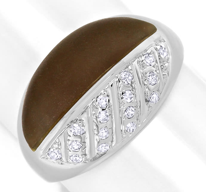 Foto 2 - Ausgefallener Design-Diamanten Rauchquarz Ring, S5102