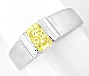 Foto 1 - Diamant-Ring Radiant 0,71ct Zitronengelb HRD, S6024